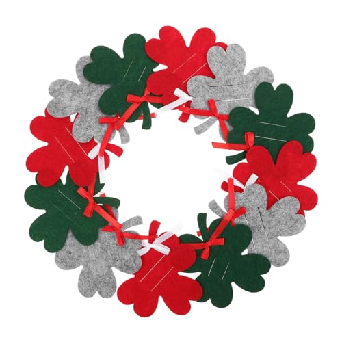 Ipetboom 12 Stück Teiliges Weihnachts Geldbörsen mit Kleeblatt Motiv aus Filz Kompakt Leichter Karten und Geldhalter Vielseitig für Shopping Reise und in Rot Grün von Ipetboom