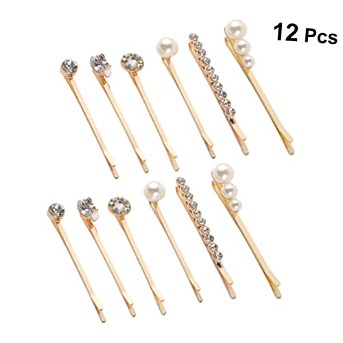 Ipetboom Braut Haarspange 12 Stück Vintage Haarnadel s Perlen Strass Haarspangen Blumen Perlen Haarspangen Damen Haarspangen Perlen Haarspangen Für Frauen Retro Haarspangen Zubehör Damen von Ipetboom