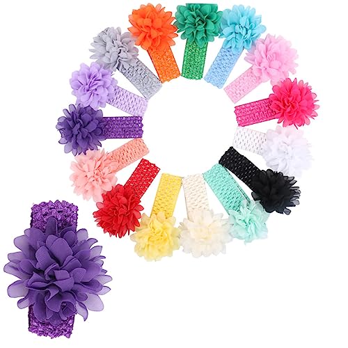 Ipetboom 12St kinder haarreif tierohren haarreif kinder hair accessories for girls Solid flower headbands Colorful headbands die Blumen Stirnband Haarschmuck Baby von Ipetboom