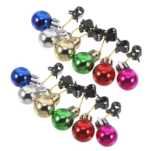 Ipetboom 12Stück Weihnachts Bart Clips Farbige Weihnachtsdekoration Für Festliche Anlässe Gold Silber Rot Grün Blau Für Weihnachtsmann Und Feiern von Ipetboom