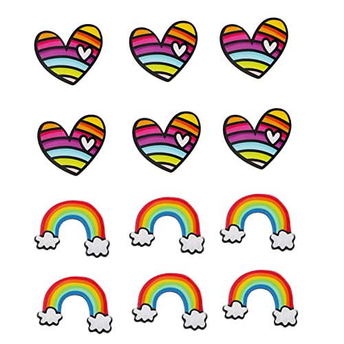 Ipetboom 12stücke Regenbogen Broschen Aus Acryl Farbenfrohe Abzeichen Für Kleidung Taschen Accessoires Blickfang Für Cardigans Schals Langlebig Tragbar von Ipetboom