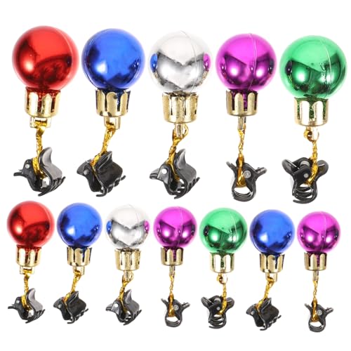 Ipetboom 12stücke Glänzende Weihnachtsbart Ornamente Mit Clips Farbige Gesichtsbehaarung Kugeln Als Bart Dekoration Für Männer Weihnachtsmann Haarschmuck Für Festliche Anlässe von Ipetboom