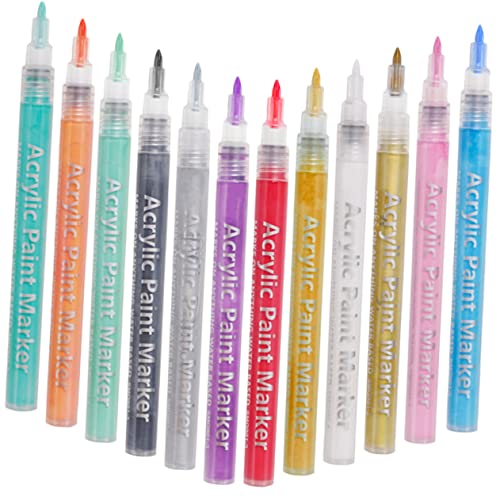 Ipetboom 12er-pack Maniküre-zeichenstifte – Nailart-malstift – Maniküre-werkzeug Für Mädchen – Nailart-malstift – Spitze – Tinte Gemischt von Ipetboom