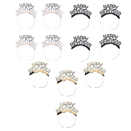 Ipetboom Frohes Neues Jahr-stirnbänder 12 Stück Papier-haarband Einzigartiges Festival-kopfschmuck- Zarte Neujahrs-party-requisite Silber Ipetboom Frohes Neues Jahr-stirnbänder 12 Stück Papier-haarband Einzigartiges Festival-kopfschmuck- Zarte Neujahrs-party-requisite Silber von Ipetboom