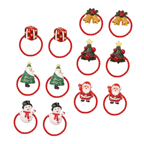 Ipetboom 12stücke Haargummis Für Pferdeschwanz Oder Dutt Weihnachten Haar Bands Party-haarbänder Elastische Haargummis Für Frauen Und Mädchen von Ipetboom