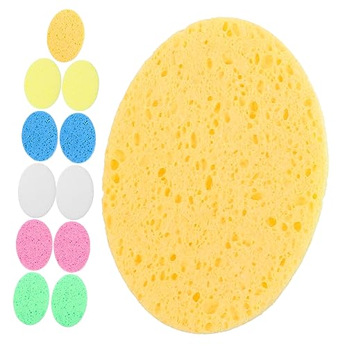 Ipetboom 12stücke Tragbare Oval Gesichts Schwämme Peeling Reinigungsschwamm Make-up Entferner Gesichtswaschzubehör Gesichtsschrubber von Ipetboom