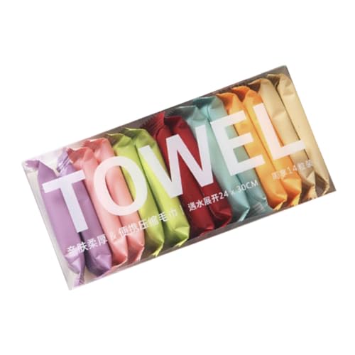 Ipetboom 14stücke Wiederverwendbar Komprimierte Handtücher Dicke Tragbare Weiche Gesichtstücher Für Reisen Camping Und Outdoor-aktivitäten Stark Saugfähig Für Unterwegs von Ipetboom