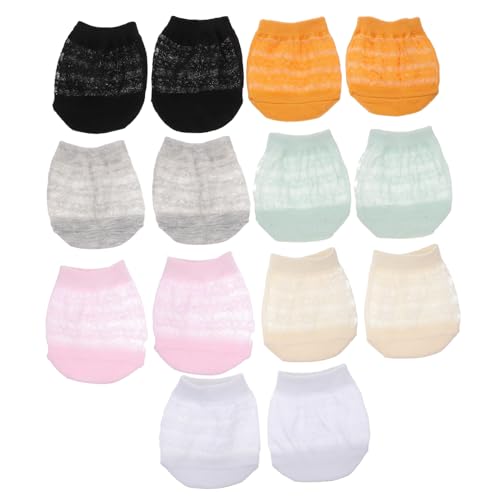 Ipetboom 14St gemusterte halbe Socken Damensocken niedrige Socken Damen Halbsocken rutschfeste Socken frauen socken unsichtbare Socken Glas Zehenschutz Liner fünf Zehensocken Herren von Ipetboom