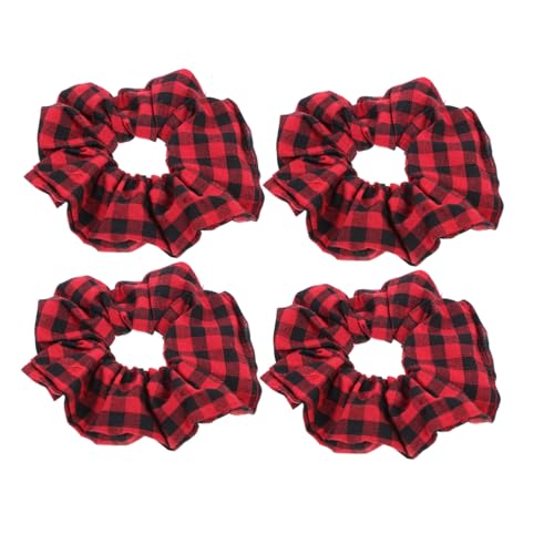 Ipetboom 15 Stück Teiliges Damen Elastische Stoff haarringe in Leuchtendem Rot Vielseitig Verwendbar für Alltag Hochzeit Schule Angenehm zu Tragen und Modisch als Haar Armbandaccessoire von Ipetboom