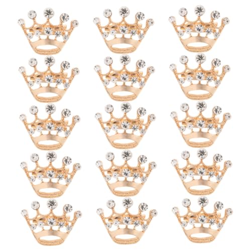 Ipetboom 15 Stück Teiliges Goldene Mini Brosche Damen Eleganter Anstecker mit Strass Schmuck für Hochzeit Party Kleid Schal Accessoire Symbol für Macht und Stil von Ipetboom