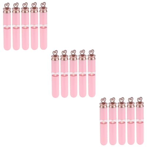Ipetboom 15stücke Leere Lip Gloss Tuben Herzform Rosa Nachfüllbare Kunststoffbehälter Für Lippenpflegeprodukte Und Kosmetische Anwendungen von Ipetboom