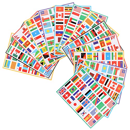 Ipetboom 16blätter Weltflaggen Aufkleber Fußball-fan-sticker Für Gesicht Und Laptop Abziehbare Langlebige Flaggenetiketten Für Sportevents Und Partys von Ipetboom
