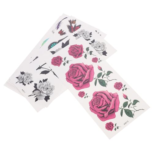 Ipetboom 16blätter Wasserdichte Temporäre Tattoos Für Erwachsene Farbige Blumen Aufkleber Einfache Anwendung Und Entfernen Für Festivals Partys Und Hochzeiten von Ipetboom