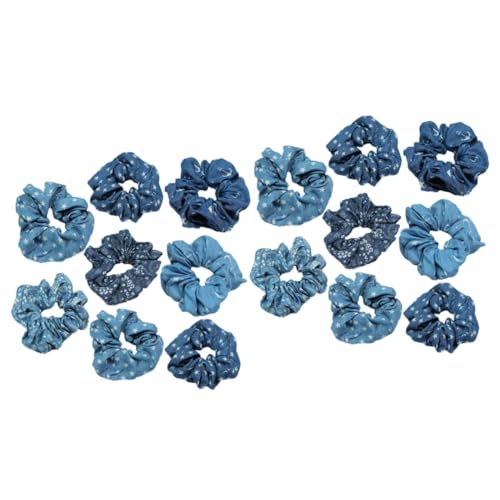 Ipetboom 16stücke Denim Haargummis Modische Haarschmuck Ringe Für Frauen Und Mädchen Elastische Ponytail Mit Einzigartigem Design Für Alltag Und Besondere Anlässe Zufälliger Stil von Ipetboom