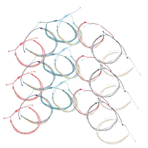 Ipetboom 16stücke Strandarmbänder Gewebt Im Böhmischen Stil Schnurarmbänder Für Frauen Und Teenager-mädchen Dekorative Fußkettchen Mit Klassischem Webdesign Bequem Und Leicht Zu Tragen von Ipetboom