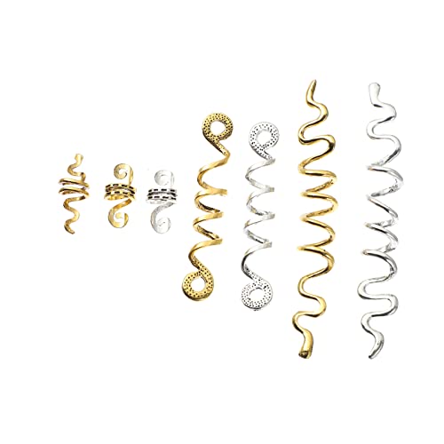 Ipetboom 16stücke Goldfarbene Haar Spirale Perlen Dreadlock Zubehör Loc-schmuck Für Zöpfe Haarspiralperlen-clip Für Frauen Frisurenaccessoires von Ipetboom