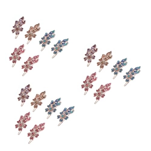 Ipetboom 18 Stk Vintage-Haarspangen Strass Blumen Haarspange Haarschmuck für Mädchen Haar Strass Haarklammer Haarnadel Strass-Haarspange Haarschmuck für die Dame Strasssteine Seitenclip von Ipetboom