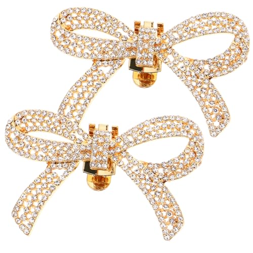 Ipetboom 1Paar Abnehmbare Schuhschnallen mit Strasssteinen Dekorative Clips für Damen Hochzeitsschuh Accessoires Glänzende Schuhcharms für Festliche Anlässe Eleganter Schuhschmuck von Ipetboom