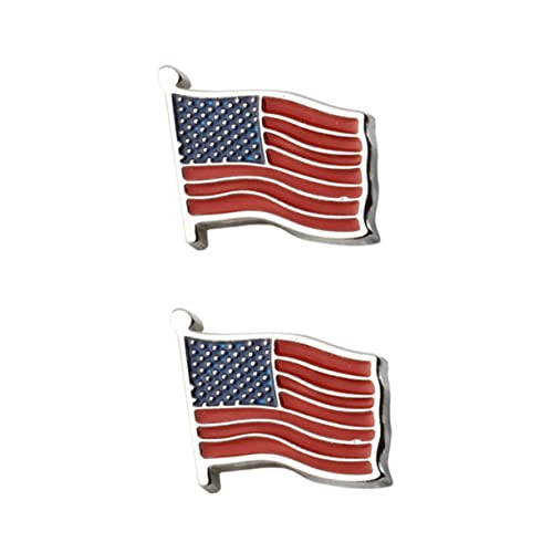 Ipetboom 1Paar Amerikanische Flagge Manschettenknöpfe Manschettenknöpfe Für Herren Stilvolle Cufflinks Mit Flaggen Design Ergänzung Für Formelle Anlässe von Ipetboom