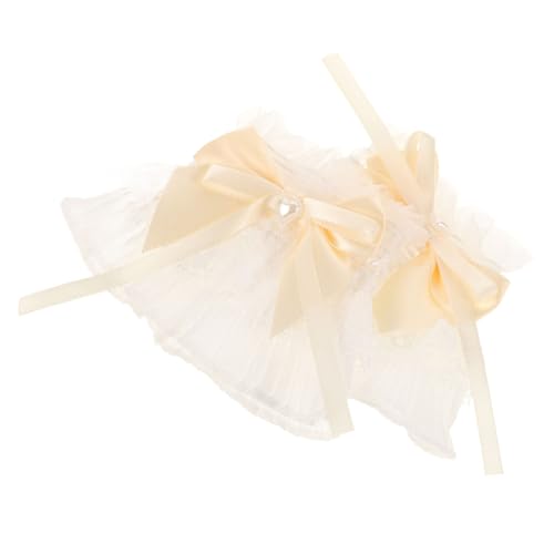 Ipetboom 1Paar Damen Handmanschetten Spitze Abnehmbare Armmanschetten Für Eleganten Look Für Partys Besondere Anlässe Design Cremefarbe von Ipetboom