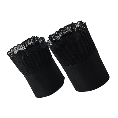 Ipetboom 1 Paar Handgelenkmanschetten Schwarze Fake Ärmel Dekorative Kostüm Manschetten für Damen Elegant für Hochzeiten und Events von Ipetboom