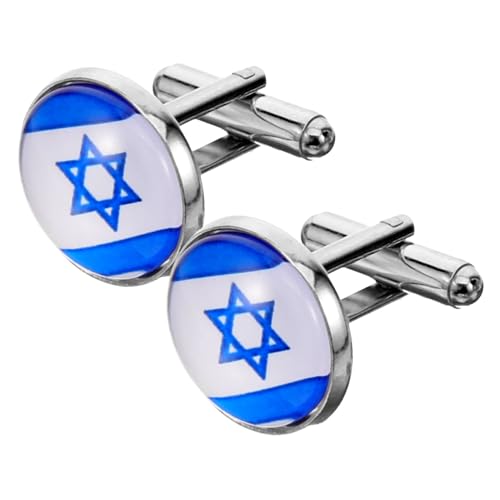 Ipetboom 1Paar Hemdmanschettenknöpfe Israel Flagge Manschettenknöpfe Für Herren Langlebiges Design Formelle Anlässe Ergänzung Ipetboom 1Paar Hemdmanschettenknöpfe Israel Flagge Manschettenknöpfe Für Herren Langlebiges Design Formelle Anlässe Ergänzung von Ipetboom