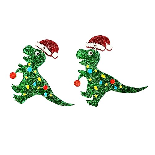Ipetboom 1Paar Niedliche Weihnachtsohrringe Allergiefreie Tropfenohrringe mit Festlichem Design für Weihnachtszeit Dino Fans von Ipetboom