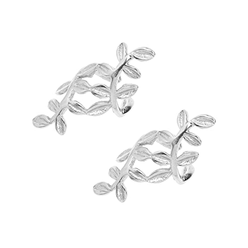 Ipetboom Ohrklemmen 925 Silber Blatt Ohrclips Hypoallergen für Damen Eleganter Ohrschmuck Piercing von Ipetboom