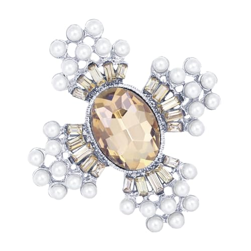 Ipetboom 1Pc Legierung Glas Brosche Prom Boutonniere Pins Mode Brosche Legierung Brosche Kragen Pin Brosche Zubehör Kreative Abzeichen Zufällige Farbe von Ipetboom