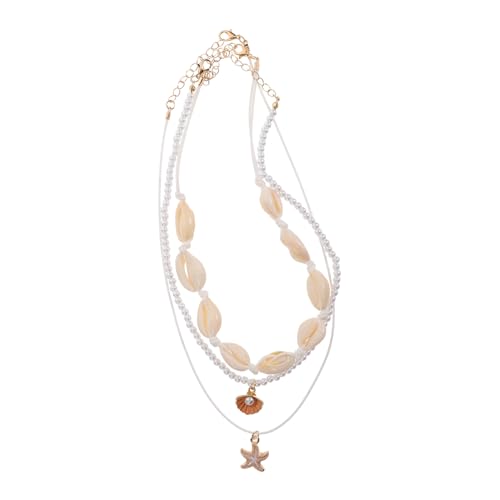 Ipetboom Muschel Halskette Für Damen Boho Stil Strand Perlenkette Naturmaterial Sommer Schmuck Mit Muschel Anhänger Choker Design von Ipetboom