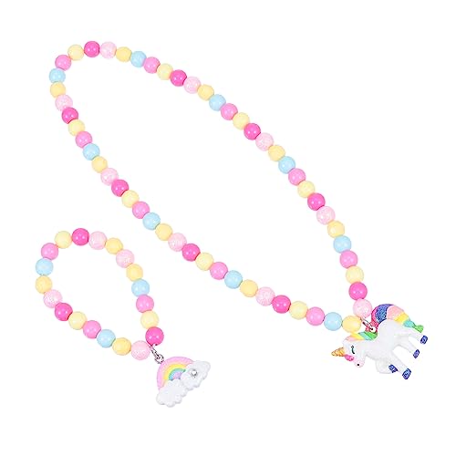 Ipetboom 1Satz Perlen Halskette Armband Set für Teiliges Schmuckset mit Kreativen Plastikperlen Einzigartigem Design Partys Ipetboom 1Satz Perlen Halskette Armband Set für Teiliges Schmuckset mit Kreativen Plastikperlen Einzigartigem Design Partys von Ipetboom
