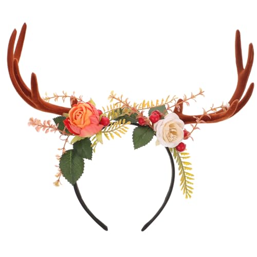 Ipetboom 1stück Großer Antler Haarreif Mit Flockenbeeren Zufälliger Stil Für Weihnachten Kostümpartys Und Festliche Anlässe Für Damen Und Mädchen von Ipetboom
