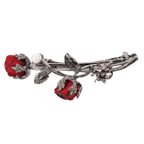 Ipetboom Braut Haarspange 1Stk Haarnadel Haarklammern aus Metall Blumen-Haarspange aus Metall haarschmuck Haarspangen Frauen Haarspange rosafarbener Bobby-Clip Rose Kopfbedeckung Klipp von Ipetboom