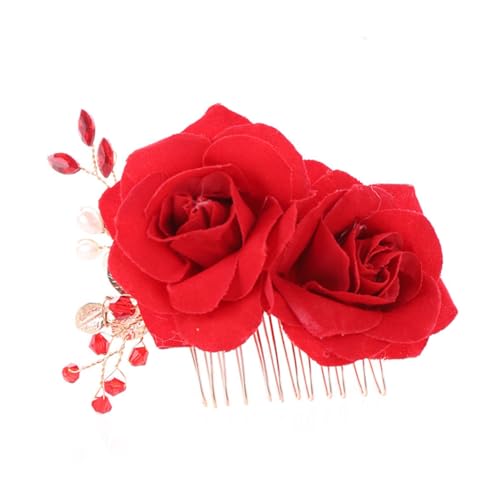 Ipetboom Eleganter Haarkamm Mit Blumen Für Die Braut Haarschmuck Für Die Hochzeit Haarnadel Für Damen Perfekt Für Hochzeiten Und Partys von Ipetboom