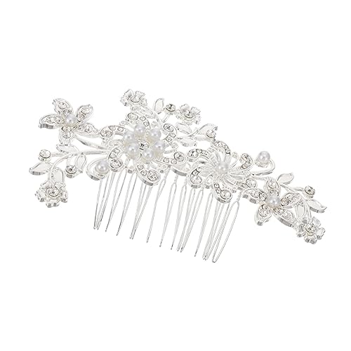 Ipetboom 1stk Legierung Strass Haarkamm Abschlussball Haarspangen Hochzeit Haarspangen Hochzeitsdekoration Haarseitenkamm Mit Kristallblumen Perlen Tiara Diamant Braut Strasssteine Zubehör von Ipetboom