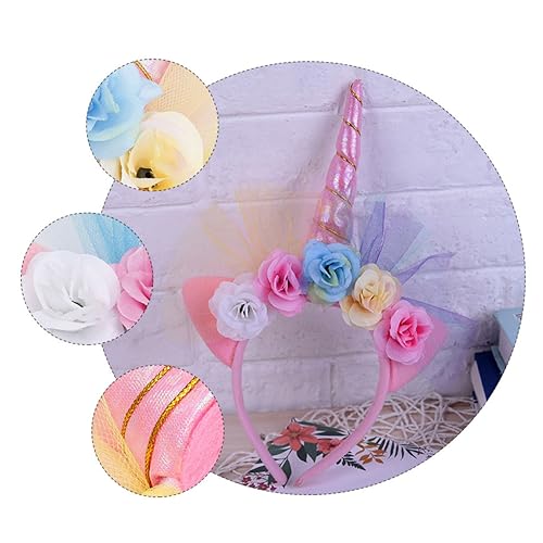 Ipetboom Blumendekorationen 1stk Leuchtendes Einhorn-stirnband Weihnachtsdeko Prinzessin Kind Zubehör Haarreifen von Ipetboom