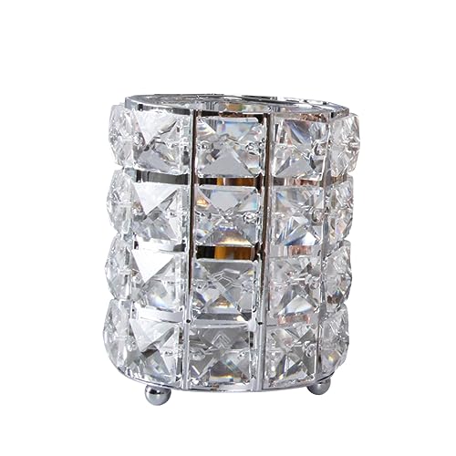 Ipetboom 1stück Titel Make-up Pinselhalter Runder Stift-organizer Dekorative Aufbewahrungsbox Für Schreibtisch Silberfarben Für Kosmetik Und Büroutensilien von Ipetboom