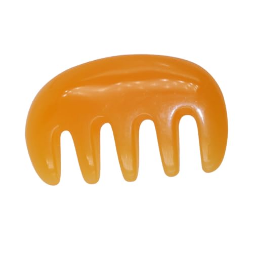 Ipetboom 1Stk Massagekamm mit fünf Zähnen Schaben der Kopfhaut Kamm Haarglättungskamm Haarmassagegerät hairbrush haarbürsten Mehrzweckkamm Frauen kämmen Haarkamm aus Harz Naturharz Orange von Ipetboom