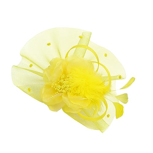 Ipetboom 1Stk Stirnband aus Federnetz Teehut Teeparty-Hüte Derby-Hut hochzeitshaar schmuck wedding hair accessories haarschmuck Jahrgang Haarnadel Zylinder Braut Kopfbedeckung Garn von Ipetboom