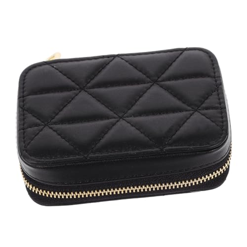 Ipetboom 1stk Touch-up-Tasche Damen Geldbörse Schwarzer Spiegel Handtaschenständer Schwarze Einkaufstasche Alles Kosmetiktasche Minispiegel Mode Echtes Leder Reisen Plugin von Ipetboom