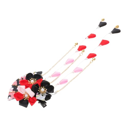 Ipetboom 1stk Haarnadeln Hawaiisch Haarstock Haarschmuck Schwarz Japanisch Haarschmuck Asiatische Haaraccessoires Haarspangen Für Mädchen Blumenhaarnadel Japanisch Stirnband Braut Kimono von Ipetboom