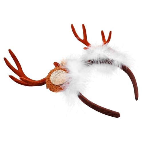 Ipetboom 1stück Weihnachts-haarreif Mit Dekorativen Rentiergeweihen Und Schleife Für Mädchen Und Partys Süßes Haarschmuck-accessoire Für Festliche Anlässe von Ipetboom