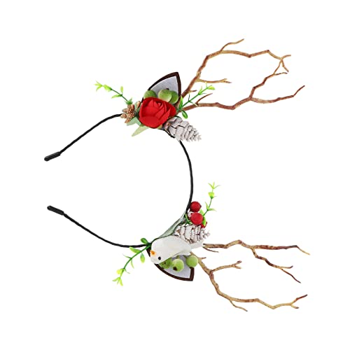 Ipetboom 1stück Xmas Horn Haarreif Mit Für Weihnachten Künstliche -antlers Haarspange Für Festlichkeiten Leicht Und Komfortabel Für Partys Und Cosplay von Ipetboom
