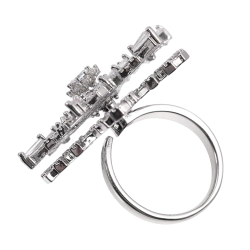 Ipetboom Schneeflocke Finger Ring Für Mädchen Verstellbarer Offener Ring Aus Zirkon Damenschmuck Für Alltagskleidung Und Festivals von Ipetboom