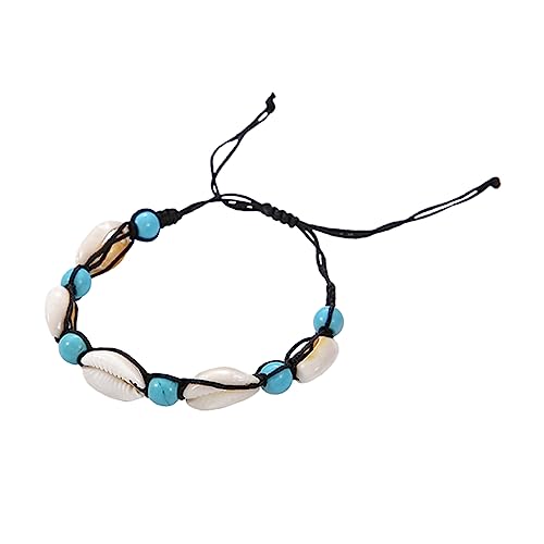 Ipetboom Böhmisches Fußkettchen mit Jakobsmuschel Design Verstellbar für Frauen Modisches Schmuckstück Strand Fußkette Natürlichem Material von Ipetboom