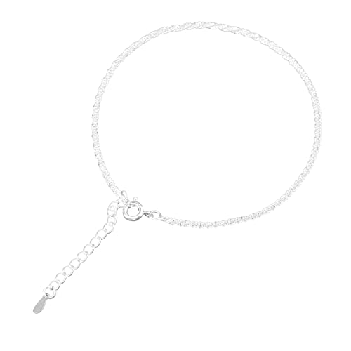Ipetboom Silberketten Fußkettchen Für Damen Fußschmuck Exquisites Fußkettchen- Weiblicher Fußschmuck Knöchel Kette Decor Silber von Ipetboom