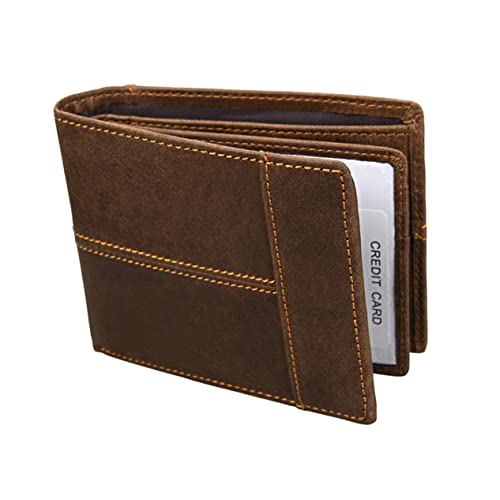 Ipetboom 1Stück Herren Geldbörse Hochwertigem Retro Mad Wallet für Münzen Geldscheine Karten Täglichen Gebrauch von Ipetboom