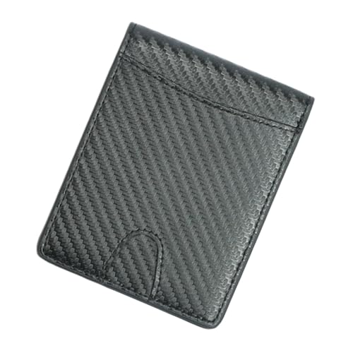 Ipetboom 1Stück Herren Geldbörse RFID Sichere Kreditkartenhalter Carbonfaser Schlanke Geldbörse für Reisen Leicht Kompakt für Karten Bargeld von Ipetboom