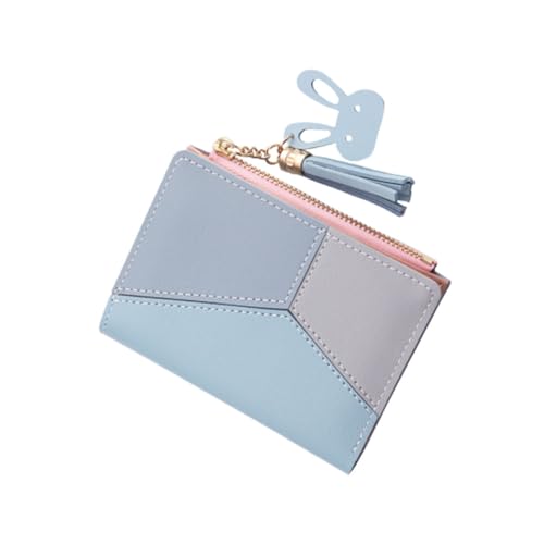 Ipetboom 1Stück Kurze PU Geldbörse Für Damen Faltbare Geldbörse Mit Mehreren Fächern Entmagnetisierungs Reißverschluss Vintage Münztasche Für Karten von Ipetboom