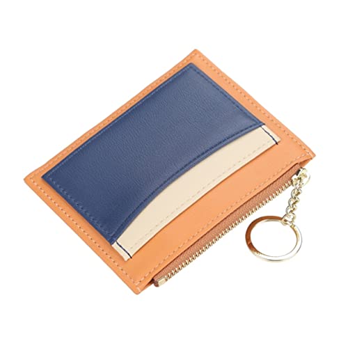 Ipetboom 1stück Mode Damen Geldbörse Mit Reißverschluss Pu- Splice Design Multifunktionale Kartenhalter Brieftasche Orange Für Täglichen Gebrauch von Ipetboom